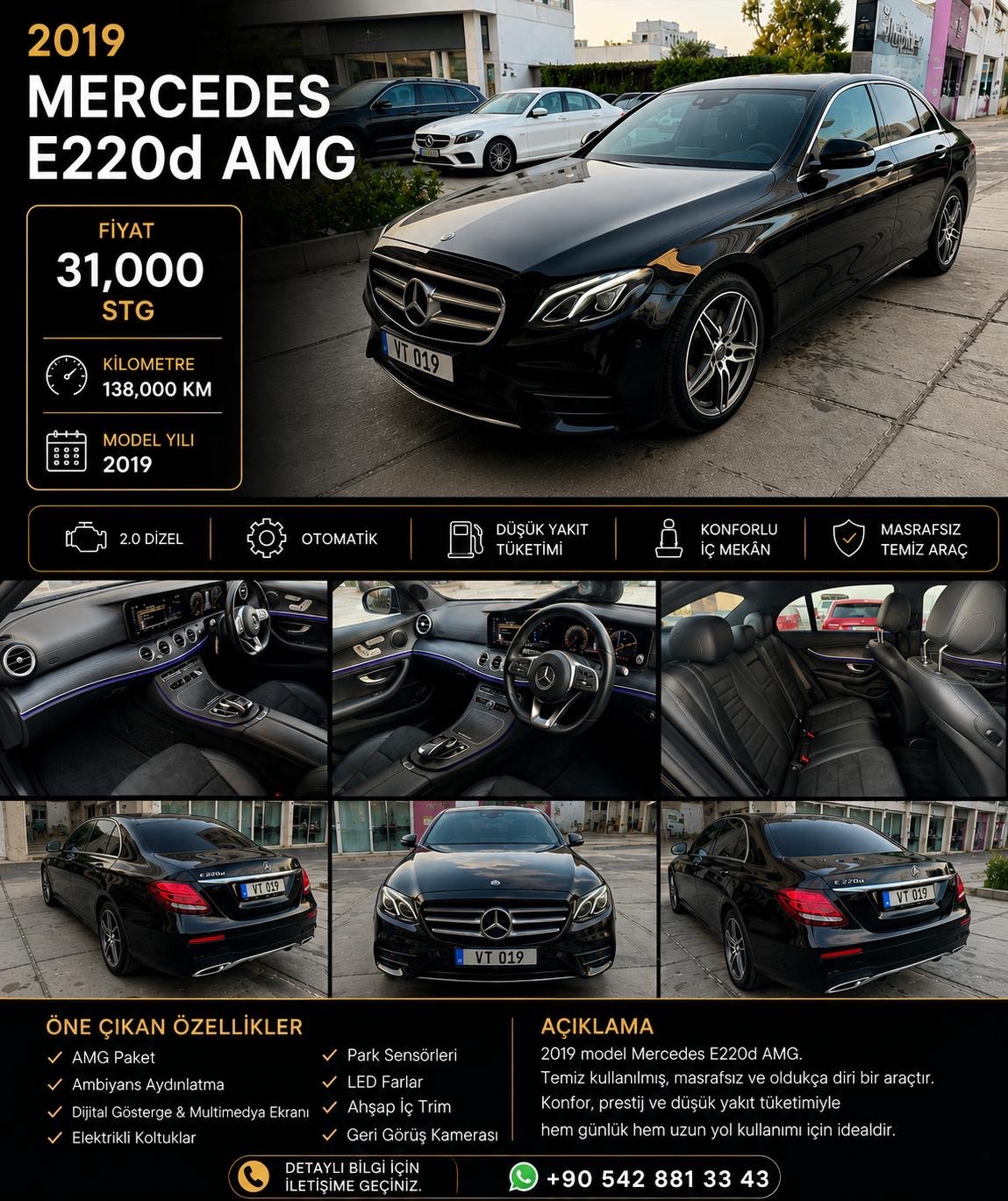 Mercedes-Benz E 220d 2019 Satılık İkinci El - Thumbnail 3